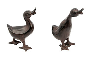 Baby ducklings Metal Garden Sculpture